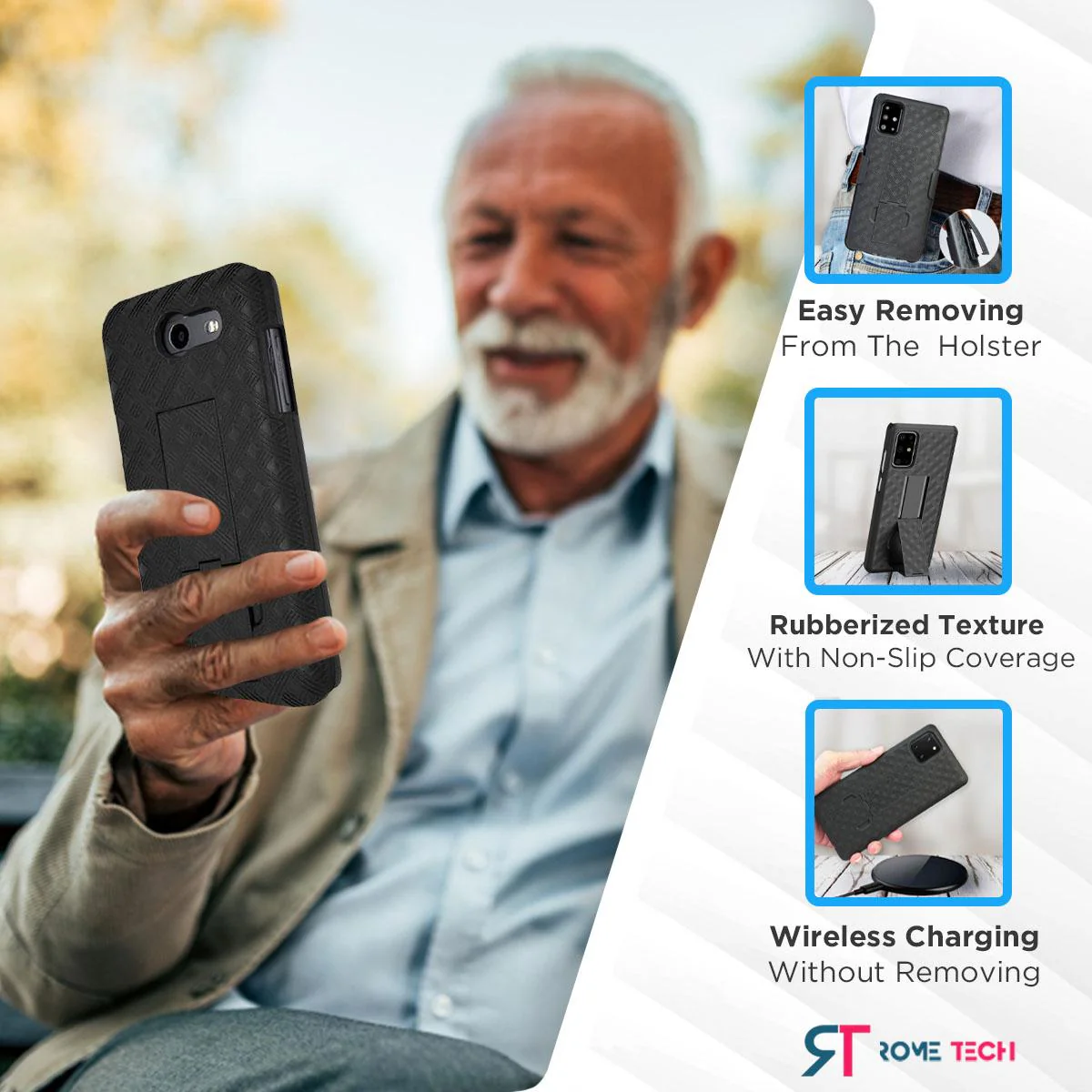 Samsung Galaxy J3 / J3 V (2nd Gen 2017) Belt Clip Holster Phone Case - Image 4