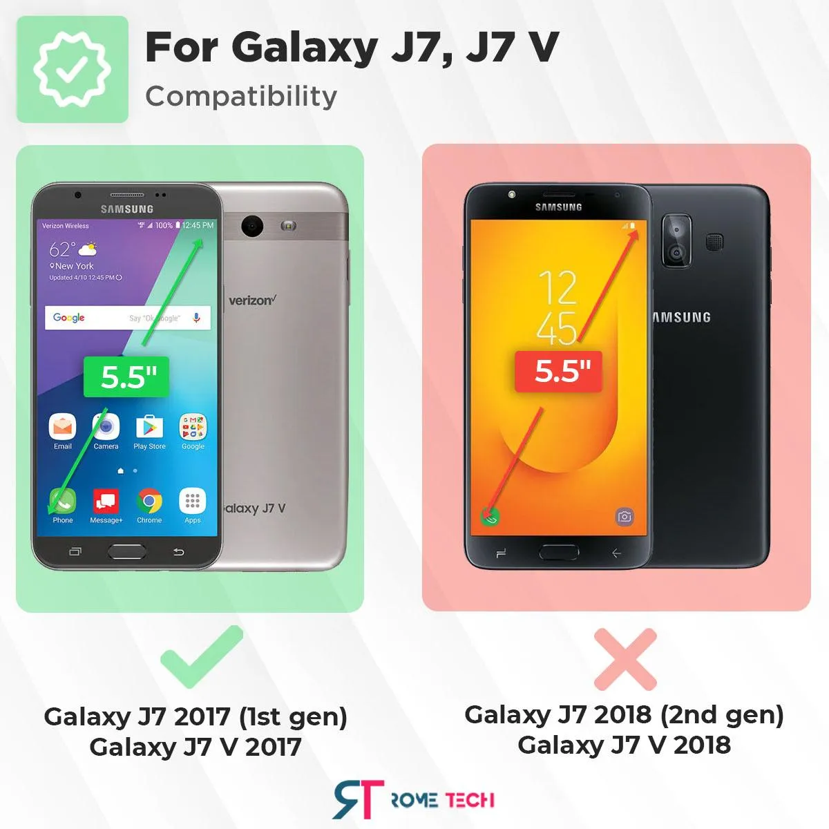 Samsung Galaxy J7 J727 5.5" (1st 2017) Belt Clip Holster Phone Case - Image 2