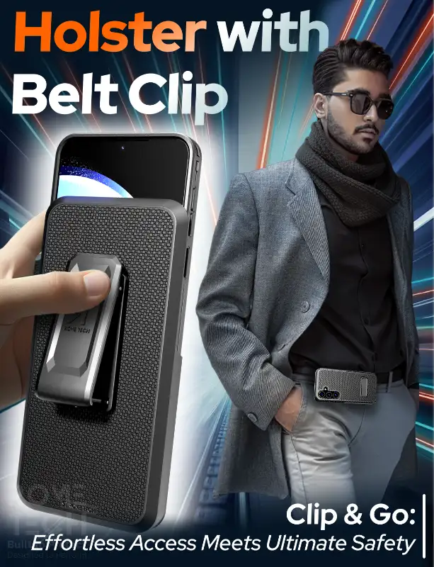 Samsung Galaxy S24 Plus Magsafe Holster Phone Case With Belt Clip - Image 4