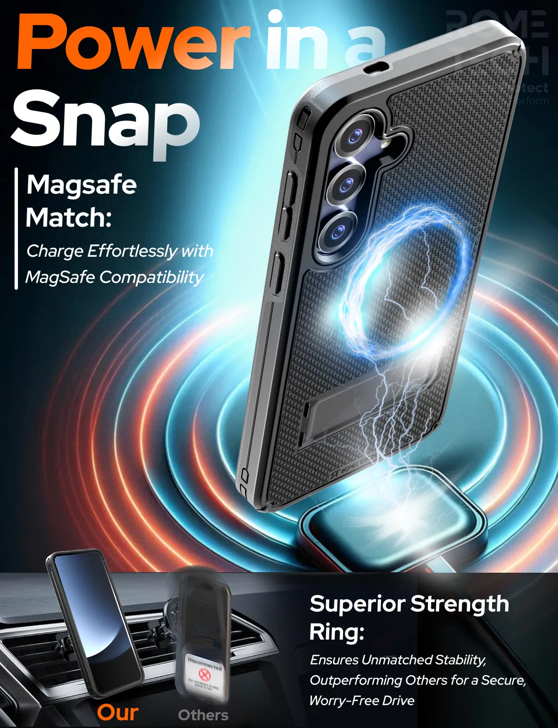 Samsung Galaxy S25 Magsafe Holster Phone Case With Belt Clip - Image 5