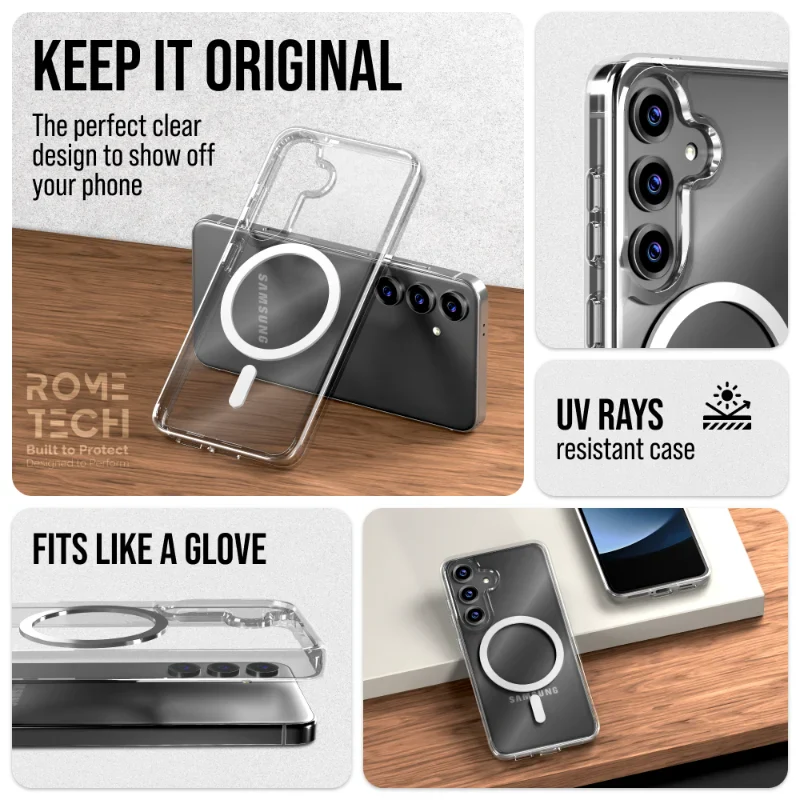 Samsung Galaxy S25 Plus Hybrid Shockproof Clear Slim Acrylic Case with MagSafe - Image 4