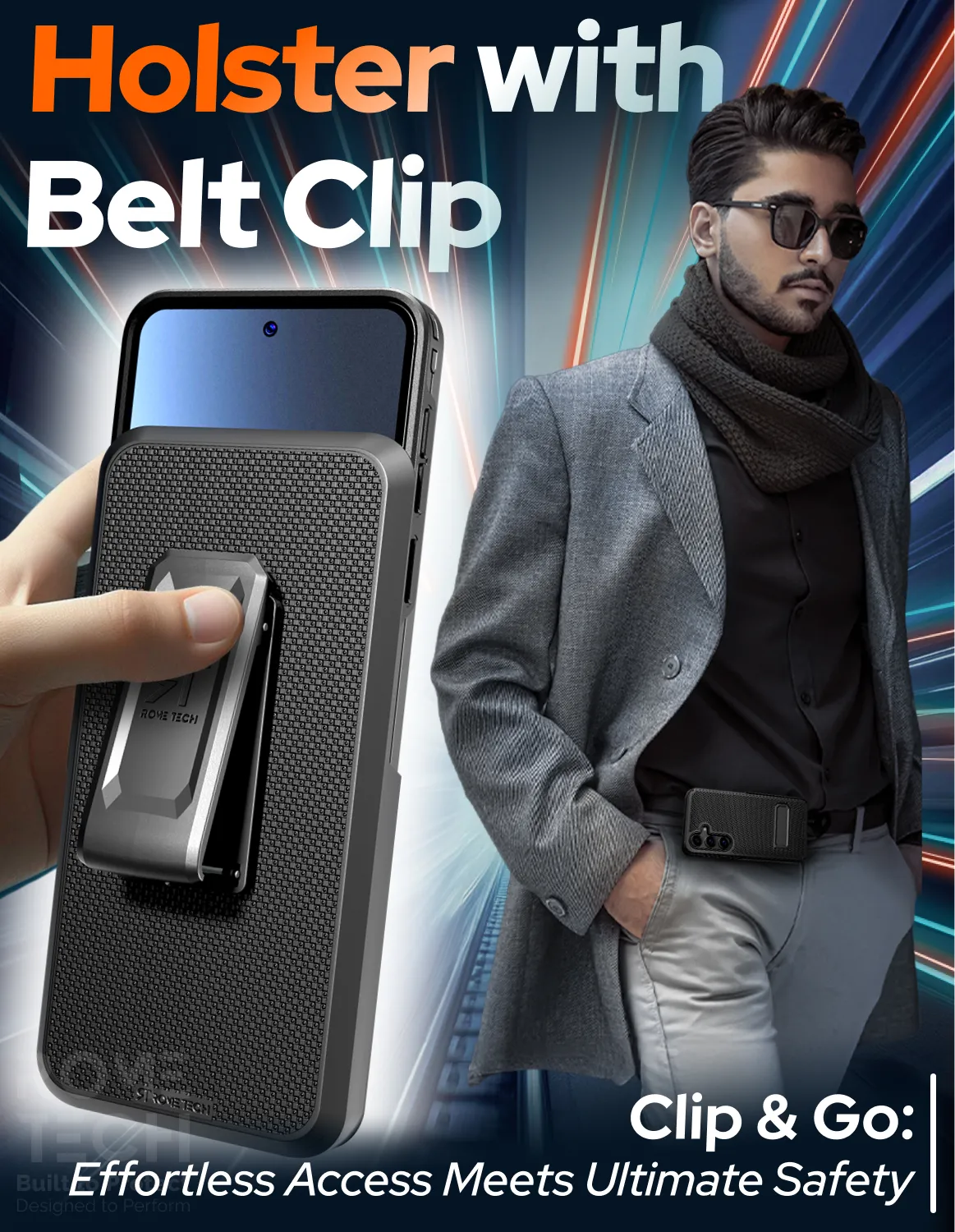 Samsung Galaxy S25 Plus Magsafe Holster Phone Case With Belt Clip - Image 4