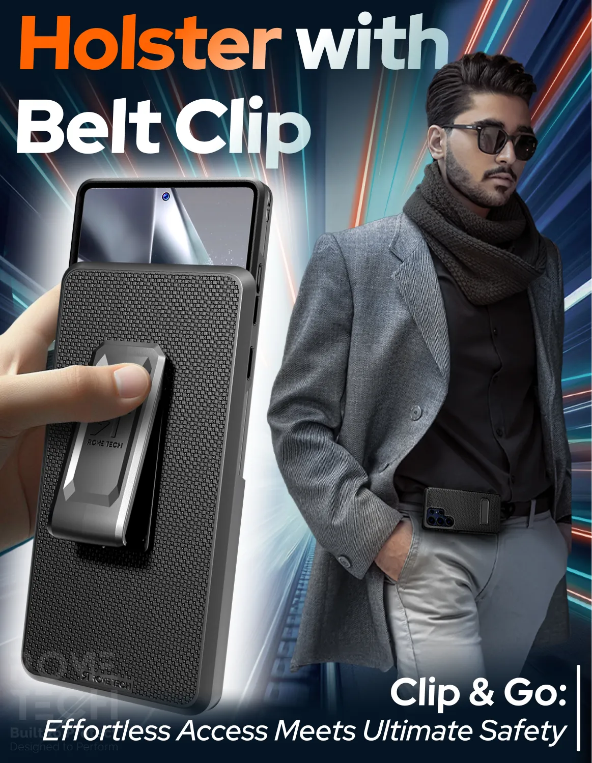 Samsung Galaxy S25 Ultra Magsafe Holster Phone Case With Belt Clip - Image 4