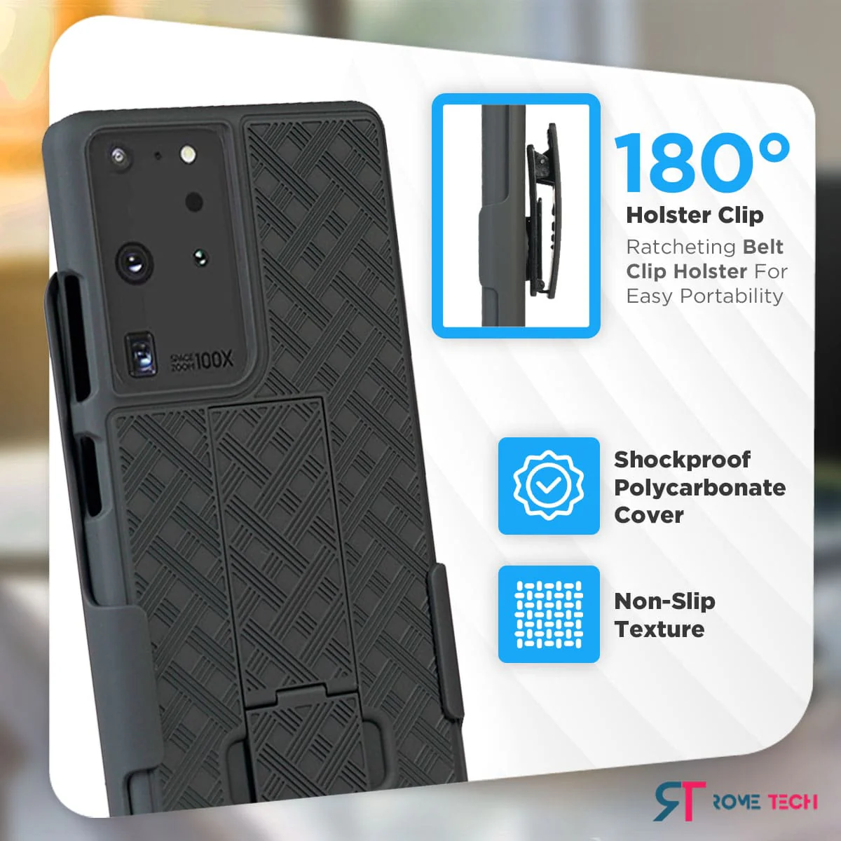 Samsung Galaxy S21 Ultra Belt Clip Holster Phone Case - Image 3