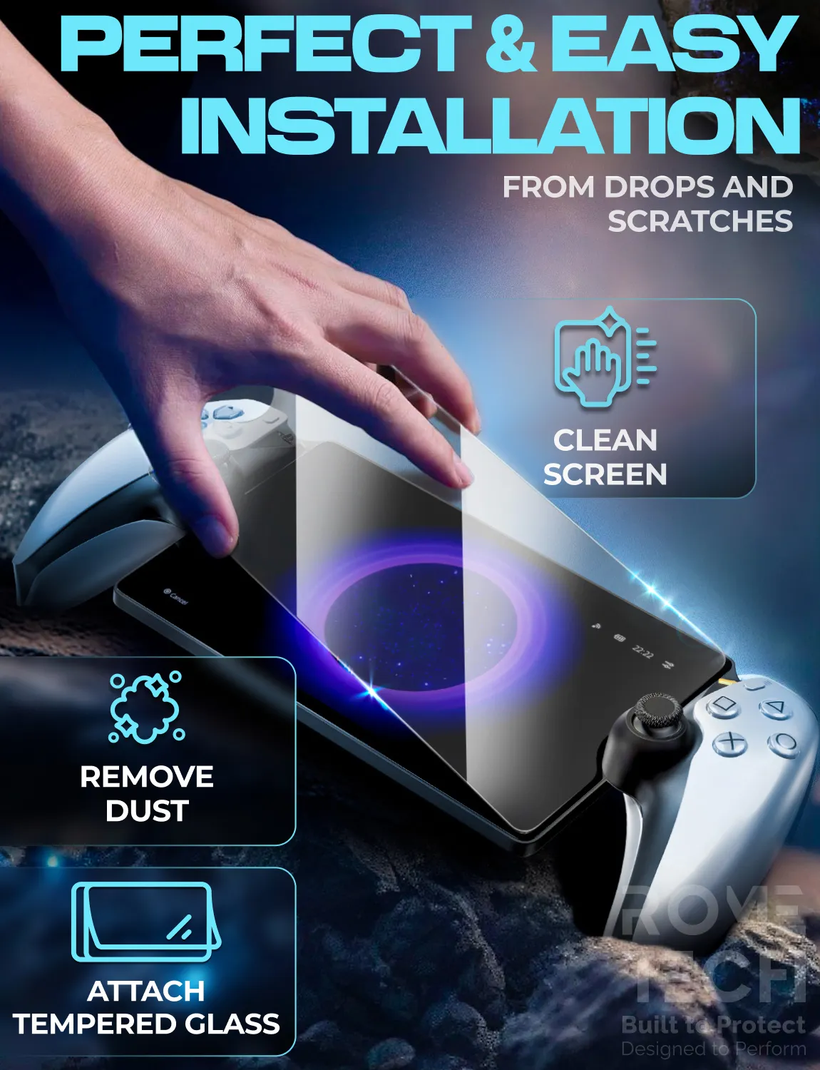 Screen Protector for PS5 Playstation Portal Handheld Remote Player 3 Per Pack - Image 6