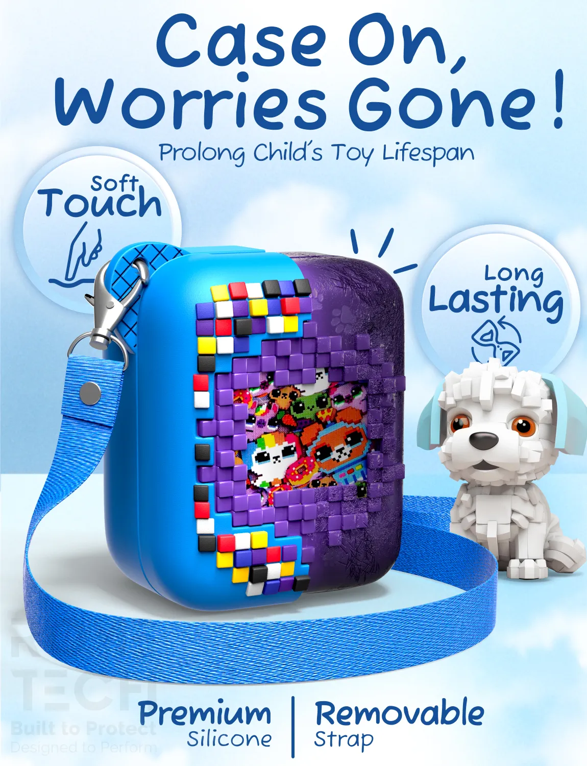 Silicone Cover Case for Bitzee Interactive Toy Digital Pet and Case with Strap - Image 3